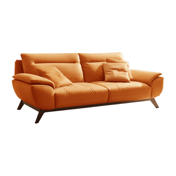 Mid Century Leather Sofa